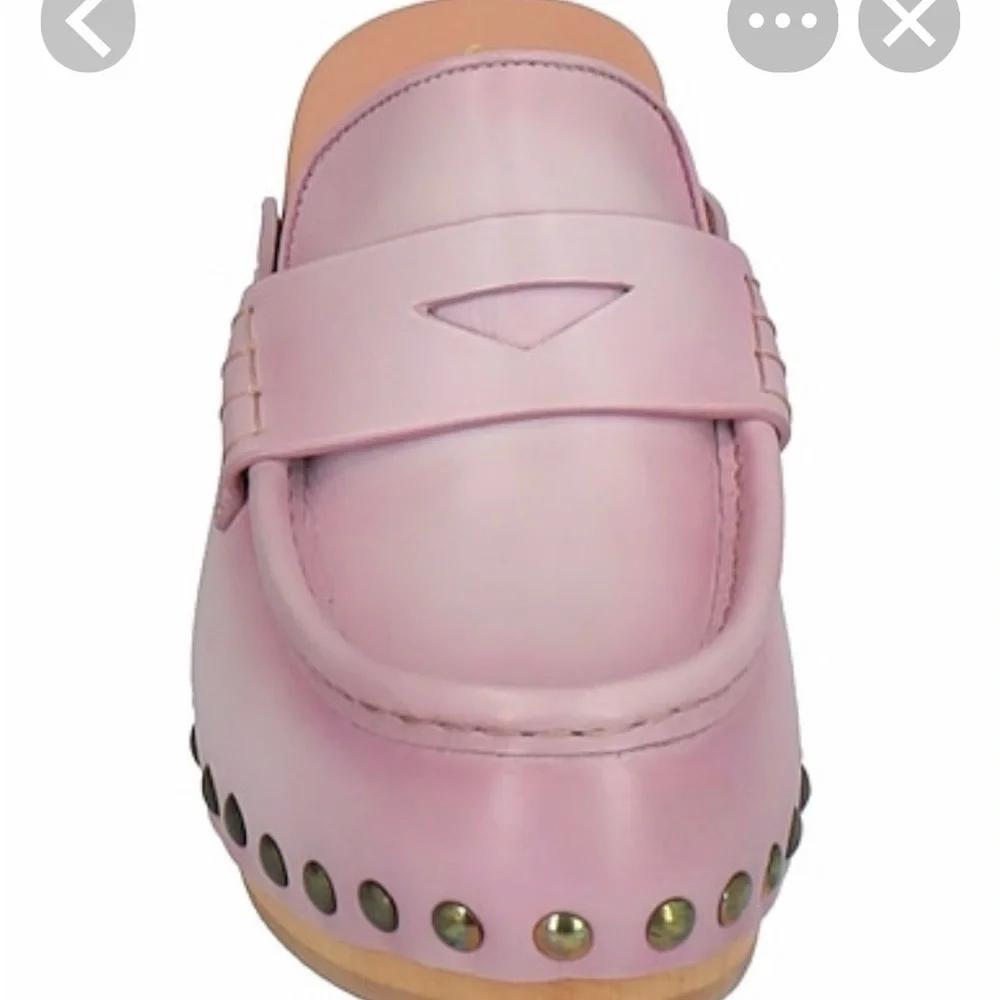 NIB santoni penny loafer clogs sz 39.5 lilac adorable for summer $758 90% off! - Picture 2 of 5